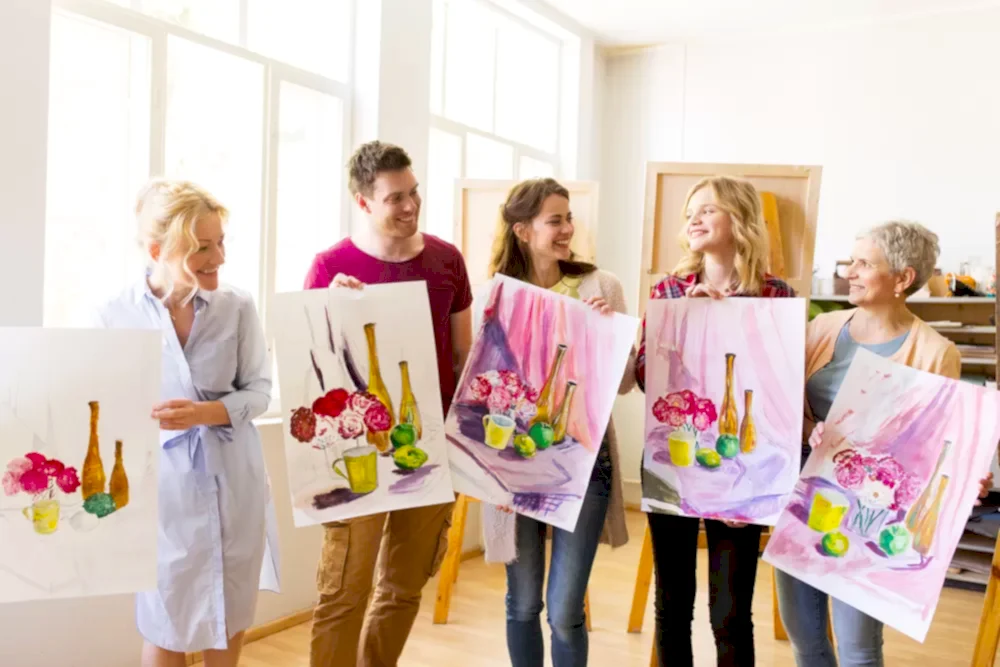 sulu boya kursu mezunları